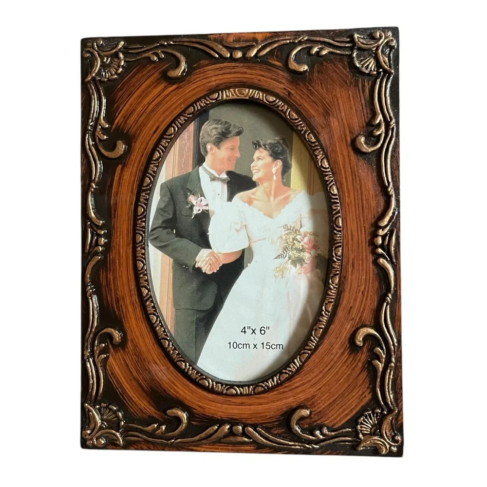 Photo Albums Resin Vintage Keepsake 4x6 Photos Brown Green Lot of Two
